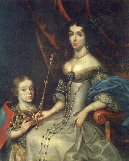  Portrait of Maria Kazimiera with her son Jakub Ludwik